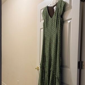 Emma James Green Patterned Maxi Dress